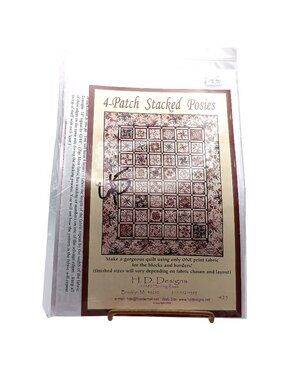 4-Patch Stacked Posies Quilt Pattern By H.D. Designs 2003 Finished Sizes Vary